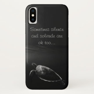 Dunkelgrau iPhone Case Schwimmen Schildkröte, Stil