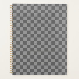 Dunkelgrau kariert Schachbrettmuster Planer