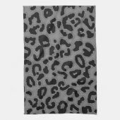 Dunkelgrau-Leopard-Tierdruck Handtuch (Vertikal)
