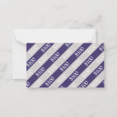 Dunkelgrau lila Geschäft $100 Gutscheinkarte Mitteilungskarte (Rückseite)