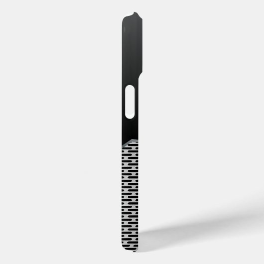 Dunkelgrau-Metallic-Look Geometrisches Muster. Case-Mate iPhone Hülle (Rückseite / Rechts)