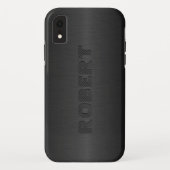 Dunkelgrau-metallisches Aluminiumsiegel Case-Mate iPhone Hülle (Rückseite)