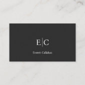 Dunkelgrau-minimales dunkelgraues Rauschen, weißes Visitenkarte (Vorderseite)