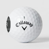 Dunkelgrau Mit Monogramm anfänglicher Personalisie Golfball (Logo)