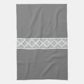 Dunkelgrau mit Musterakzent Geschirrtuch (Vertikal)