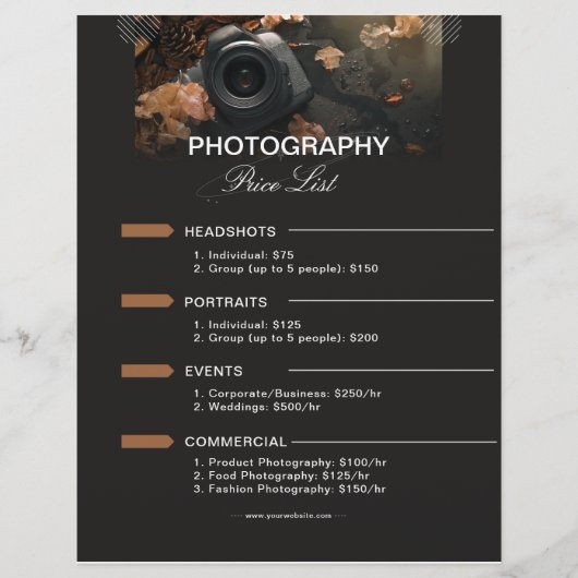 Dunkelgrau Moderne Minimalistische Fotografie - Pr Flyer (Vorne)