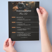 Dunkelgrau Moderne Minimalistische Fotografie - Pr Flyer (Hand)