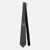 Dunkelgrau-Monogramm-Sondergeschenk Belogene Krawatte (Vorderseite)