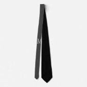 Dunkelgrau-Monogramm-Sondergeschenk Belogene Krawatte (Rückseite)