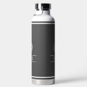 Dunkelgrau monogrammiert trinkflasche (Rechts)