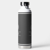 Dunkelgrau monogrammiert trinkflasche (links)