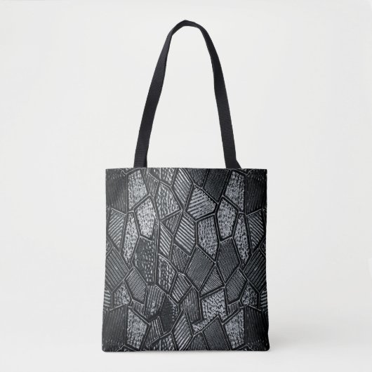 Dunkelgrau-Mosaikglas-Tote-Tasche Tasche (Vorderseite)