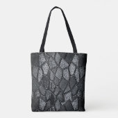 Dunkelgrau-Mosaikglas-Tote-Tasche Tasche (Rückseite)