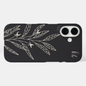 Dunkelgrau | Mystic Boho Botanic Monogram Case-Mate iPhone Hülle (Rückseite (Horizontal))