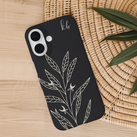 Dunkelgrau | Mystic Boho Botanic Monogram Case-Mate iPhone Hülle