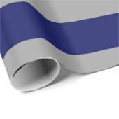 Dunkelgrau, Navy Blue XL Stripes Muster V Geschenkpapier (Rolleneckpunkt)