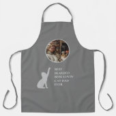 Dunkelgrau Niedlich Bester Cat Vater je benutzerde Schürze (Vorderseite)