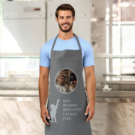 Dunkelgrau Niedlich Bester Cat Vater je benutzerde Schürze