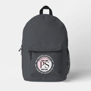 DUNKELGRAU, PROMOTION- UND FIRMENREISE BEDRUCKTER RUCKSACK