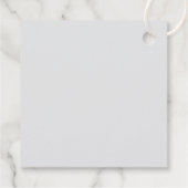 Dunkelgrau Retro Moderner Mit Monogramm Name Geschenkanhänger (Rückseite)