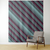 Dunkelgrau-rosa gestreiftes Muster Wandteppich (Beispiel)