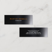 Dunkelgrau Schlicht Mini Visitenkarte (Vorne/Hinten)