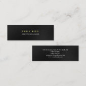 Dunkelgrau Schwarz Moderne berufliche Slim Mini Visitenkarte (Vorne/Hinten)