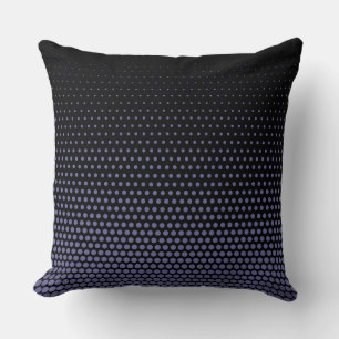 Dunkelgrau Techno Dots Modernes Schwarzes Kissen