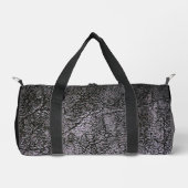 Dunkelgrau Texturierte Imitate Leder Duffle Bag (Vorderseite)