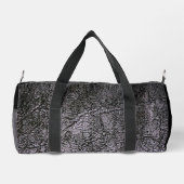 Dunkelgrau Texturierte Imitate Leder Duffle Bag (Rückseite)