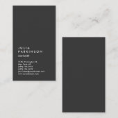 Dunkelgrau-Trendy Manager Berater Visitenkarte (Vorne/Hinten)