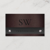 Dunkelgrau- und Burgundy-Schlangenmuster mit Monog Visitenkarte (Vorderseite)