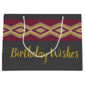 Dunkelgrau und lila große geschenktüte (Vorderseite)