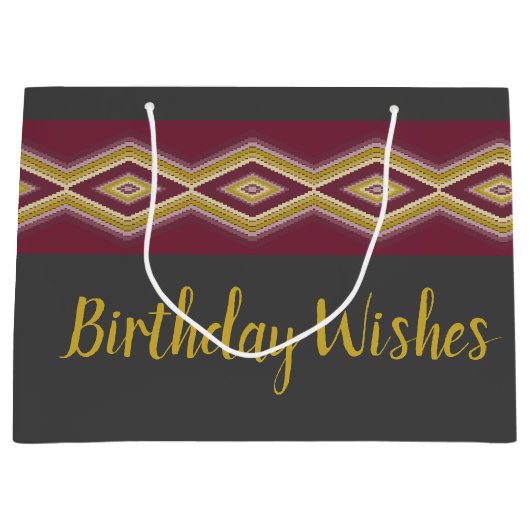 Dunkelgrau und lila große geschenktüte (Vorderseite)