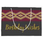 Dunkelgrau und lila große geschenktüte (Rückseite)