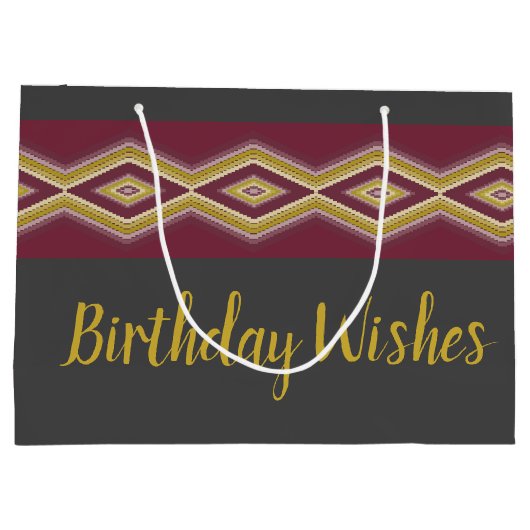 Dunkelgrau und lila große geschenktüte (Rückseite)