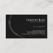 Dunkelgrau und schwarz Modernes geometrisches Desi Visitenkarte (Rückseite)