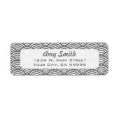 Dunkelgrau und Weiß geometrisches Zirkelmuster (Vorne)