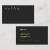 Dunkelgrau Visitenkarte (Vorne/Hinten)