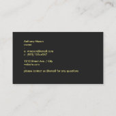 Dunkelgrau Visitenkarte (Rückseite)