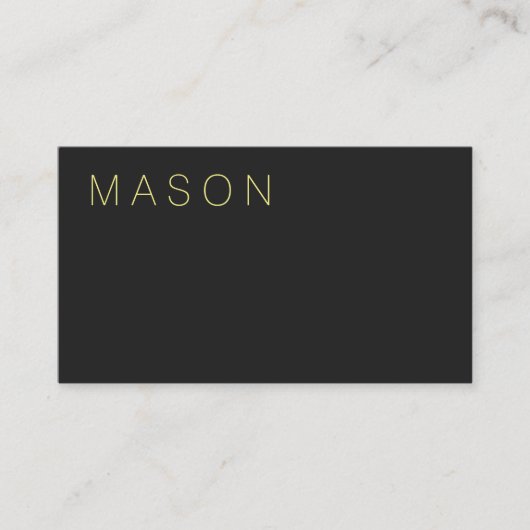 Dunkelgrau Visitenkarte (Vorderseite)