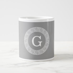 Dunkelgrau, was für ein erstes Monogramm für den g Jumbo-Tasse