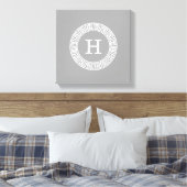 Dunkelgrau, was für ein erstes Monogramm für den g Leinwanddruck (Insitu (Schlafzimmer))