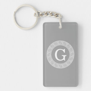 Dunkelgrau, was für ein erstes Monogramm für den g Schlüsselanhänger