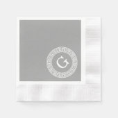 Dunkelgrau, was für ein erstes Monogramm für den g Serviette (Vorderseite)