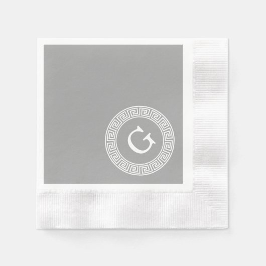 Dunkelgrau, was für ein erstes Monogramm für den g Serviette (Vorderseite)