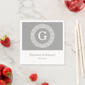 Dunkelgrau, was für ein erstes Monogramm für den g Serviette (Beispiel)