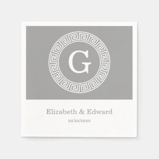 Dunkelgrau, was für ein erstes Monogramm für den g Serviette