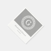 Dunkelgrau, was für ein erstes Monogramm für den g Serviette (Ecke)