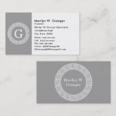 Dunkelgrau, was für ein erstes Monogramm für den g Visitenkarte (Vorne/Hinten)